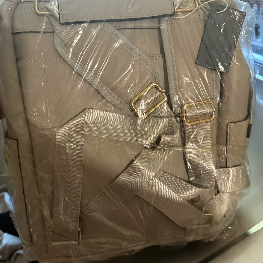 Diaper Bag Backpack – Gray / Faux Leather Diaper Backpack | New With Tags - Picture 6 of 8